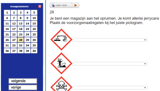 Voorbeeldvraag (uitsnede)